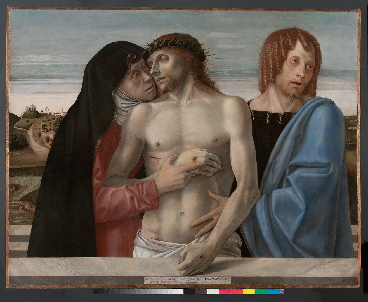 Pieta, ok.1460 (tempera na drewnie) autorstwa Giovanni Bellini