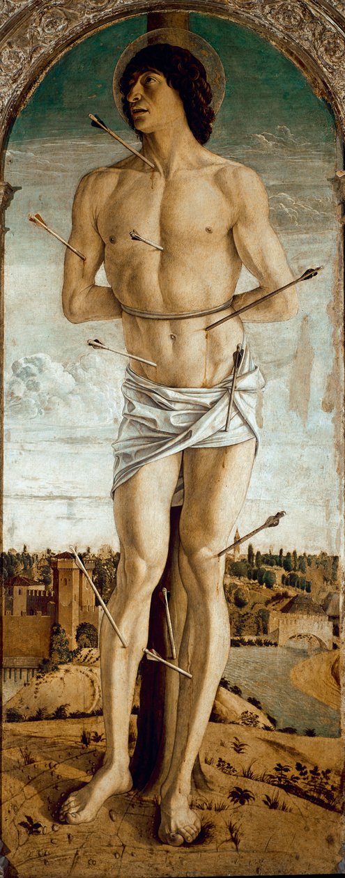 Poliptyk św. Wincentego Ferriera: św. Sebastian (Poliptyk św. autorstwa Giovanni Bellini