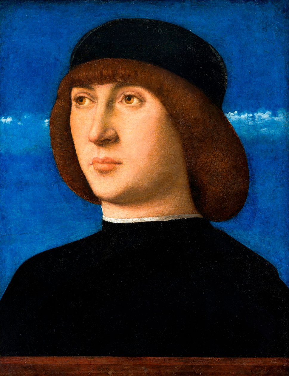Portret młodego mężczyzny, ok. 1490 (olej na płycie) autorstwa Giovanni Bellini