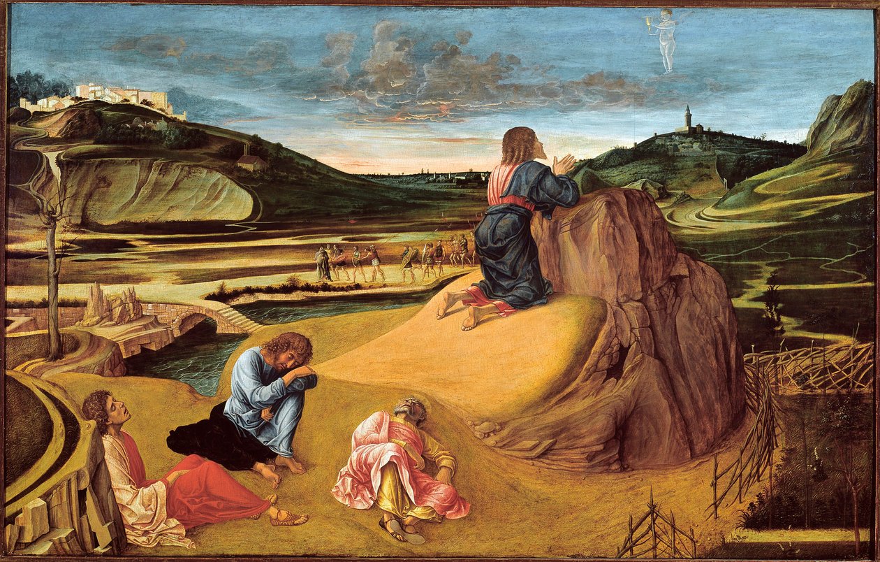 Agonia w ogrodzie, ok. 1465 (tempera na panelu) autorstwa Giovanni Bellini