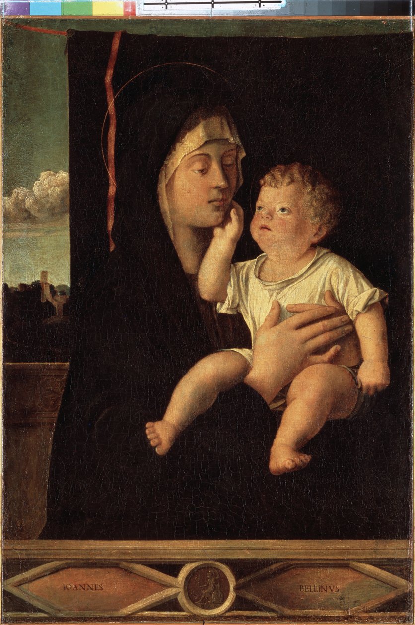 "Dziewica z Dzieciątkiem" Obraz Giovanniego Belliniego dit il Giambellino (1430-1516) Sankt Petersburg, Ermitaż autorstwa Giovanni Bellini