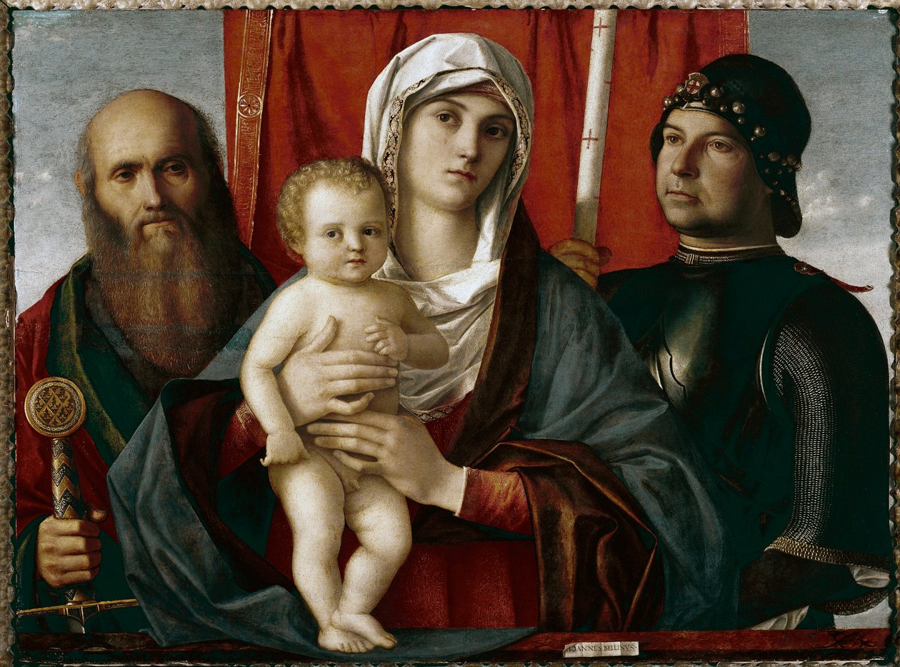 Dziewica z dzieckiem pomiędzy św. Pawłem i św. Jerzym Obraz Giovanniego Belliniego dit il Giambellino autorstwa Giovanni Bellini