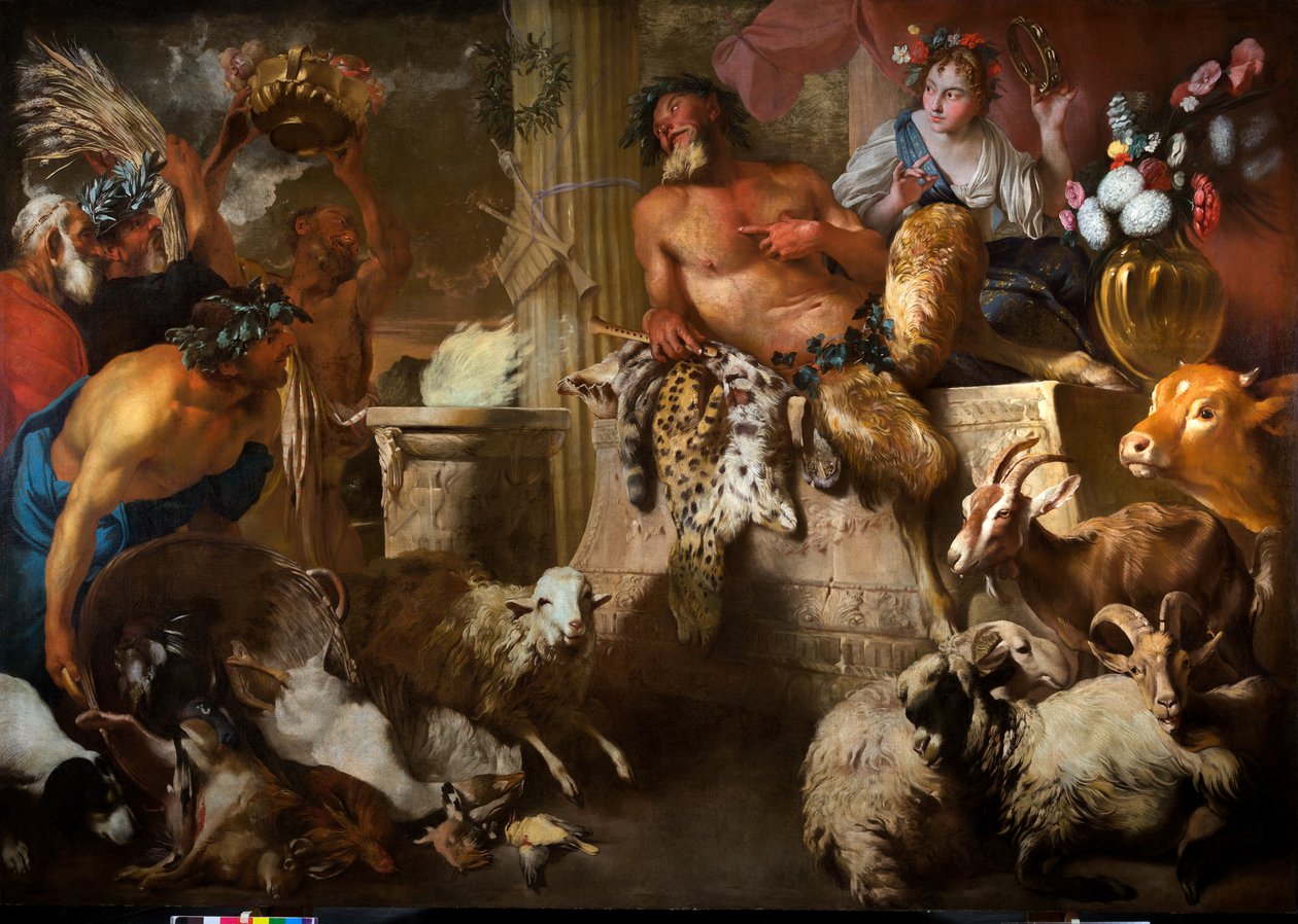 Ofiara dla Pana, ok. 1640 r. (olej na płótnie) autorstwa Giovanni Benedetto (1609 64) Castiglione