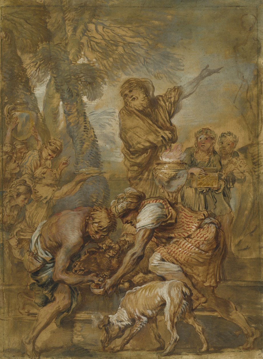 Ofiara pogańska, ok. 1645-50 autorstwa Giovanni Benedetto Castiglione