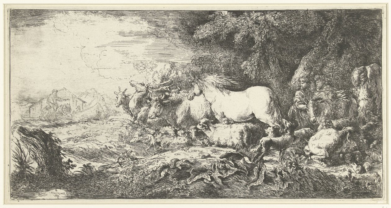 Arka Noego autorstwa Giovanni Benedetto Castiglione