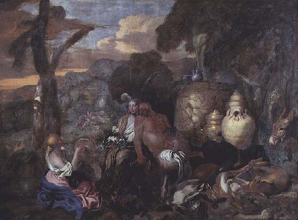 Bachantki i Satyr autorstwa Giovanni Benedetto Castiglione