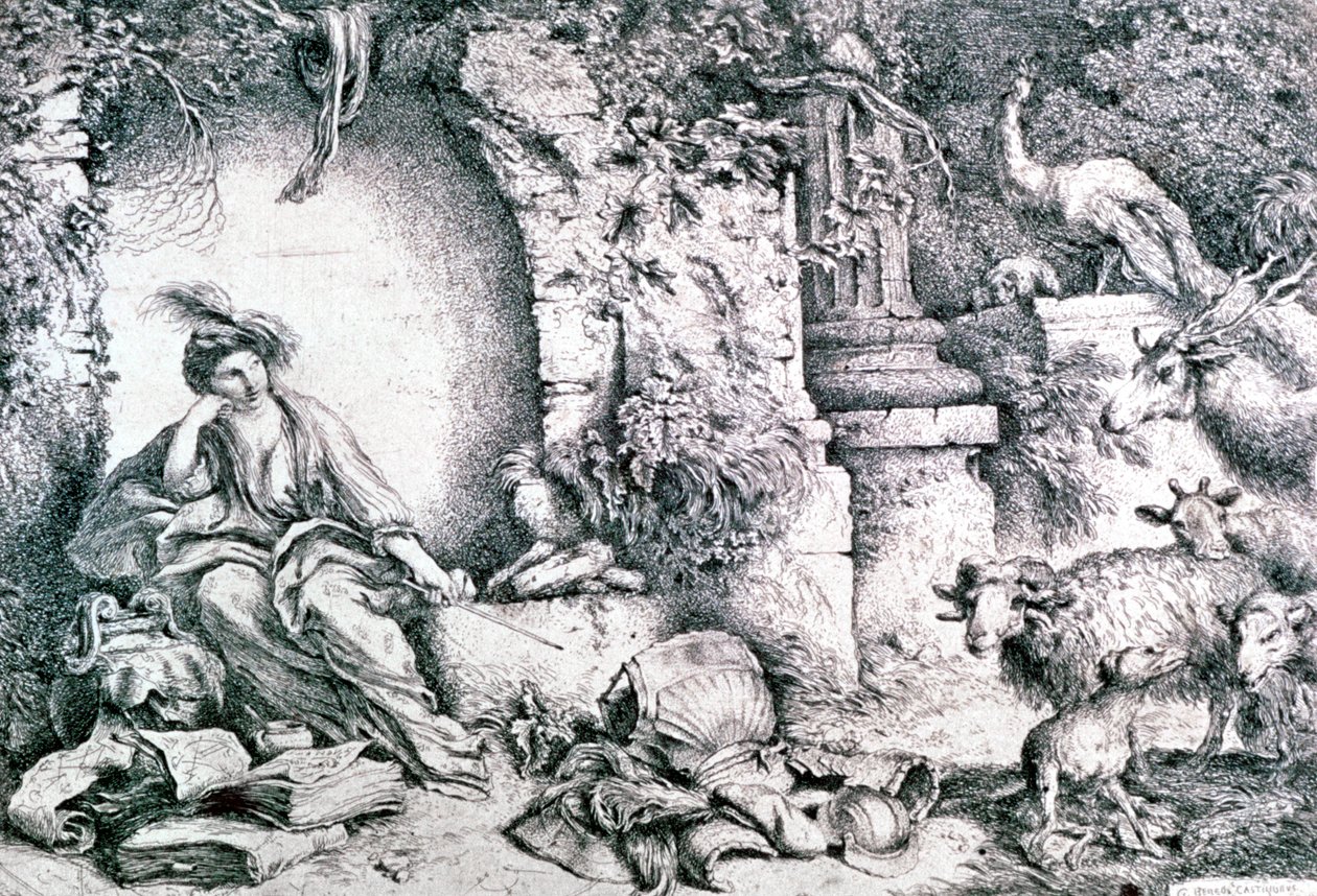 Okrąg zmieniający Ulisses Men, c1650 autorstwa Giovanni Benedetto Castiglione