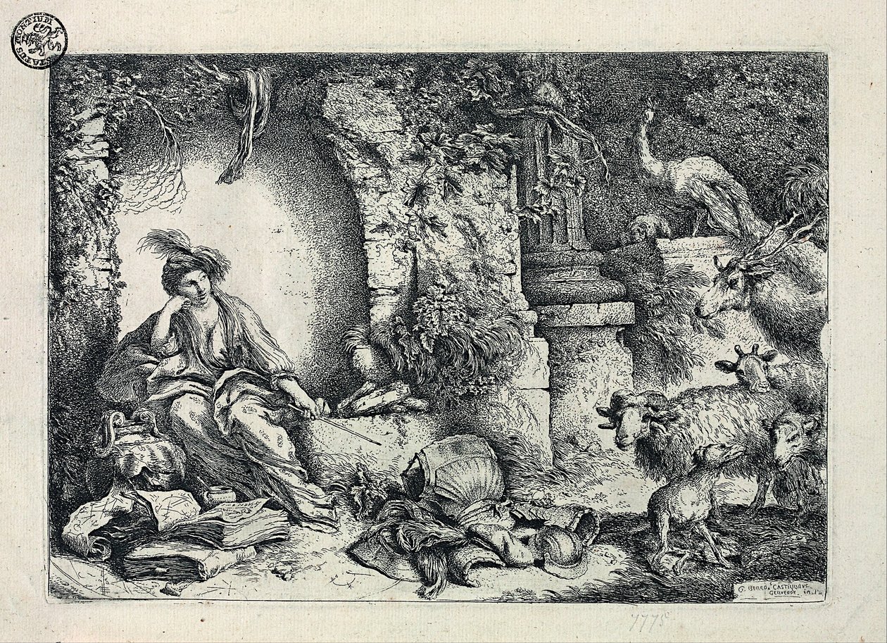 Circe przemienia towarzyszy Odyseusza w zwierzęta autorstwa Giovanni Benedetto Castiglione
