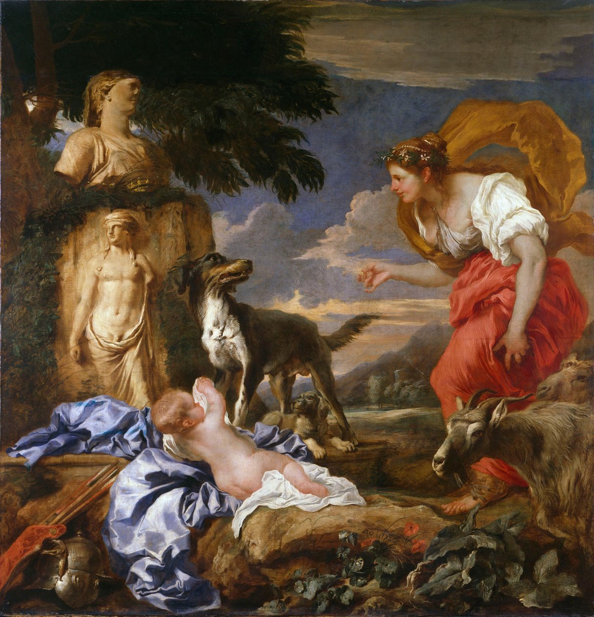 Cyrus mit der Frau des Hirten Spako autorstwa Giovanni Benedetto Castiglione