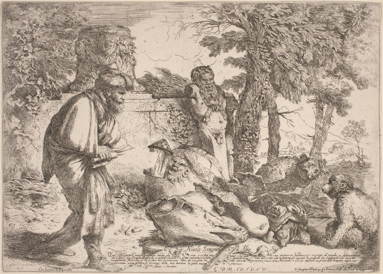 Diogenes szuka uczciwego człowieka autorstwa Giovanni Benedetto Castiglione