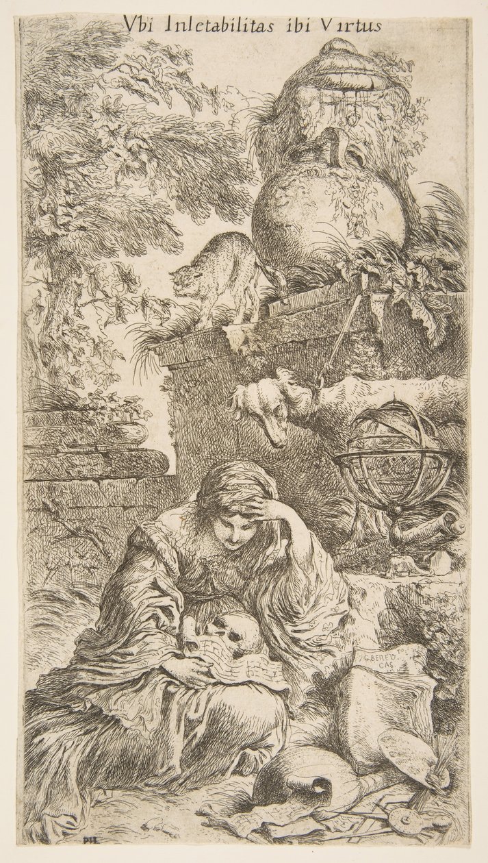 Melencholia, ca. 1645-1646. autorstwa Giovanni Benedetto Castiglione