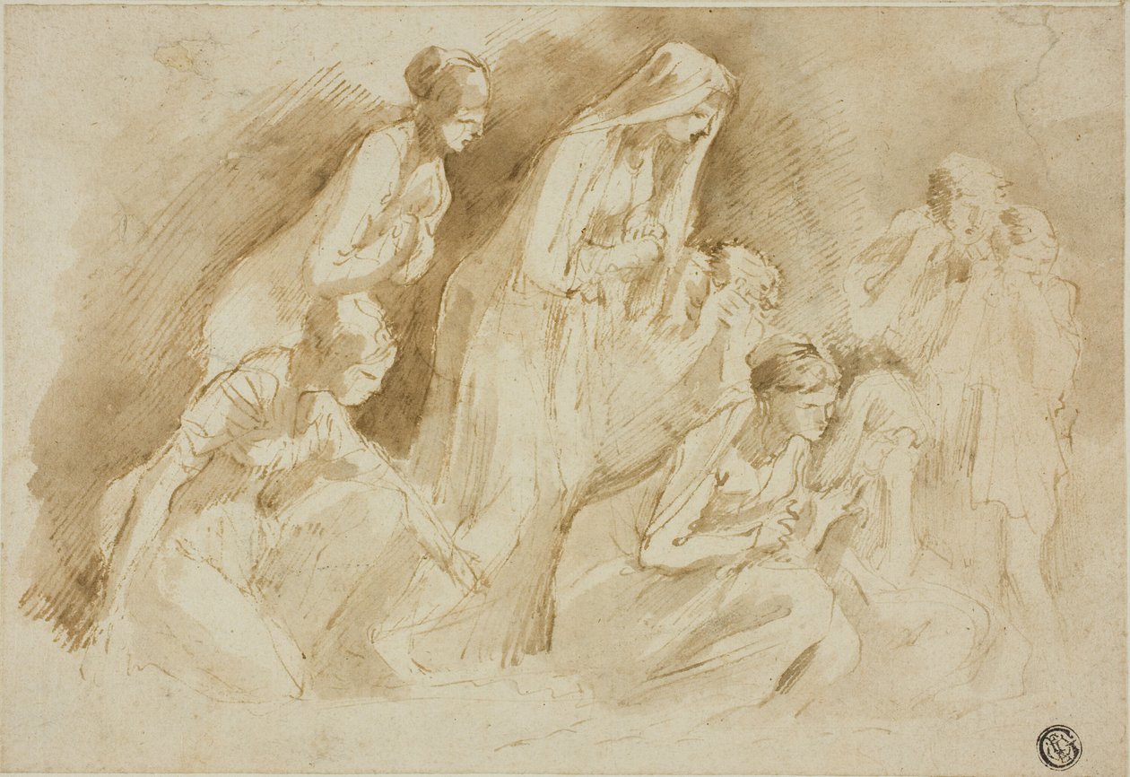 Żałobnicy nad martwym Chrystusem autorstwa Giovanni Benedetto Castiglione