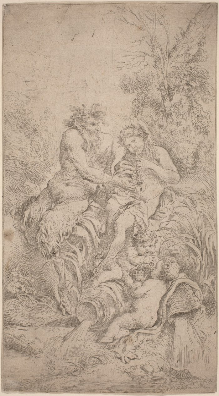 Pan i Olimp autorstwa Giovanni Benedetto Castiglione