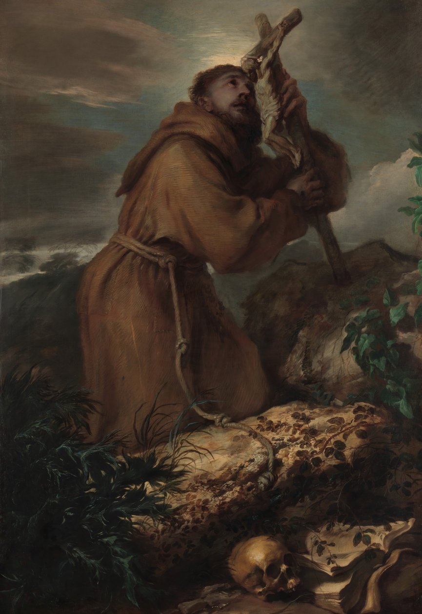 Św. Franciszek w ekstazie, ca. 1650. autorstwa Giovanni Benedetto Castiglione