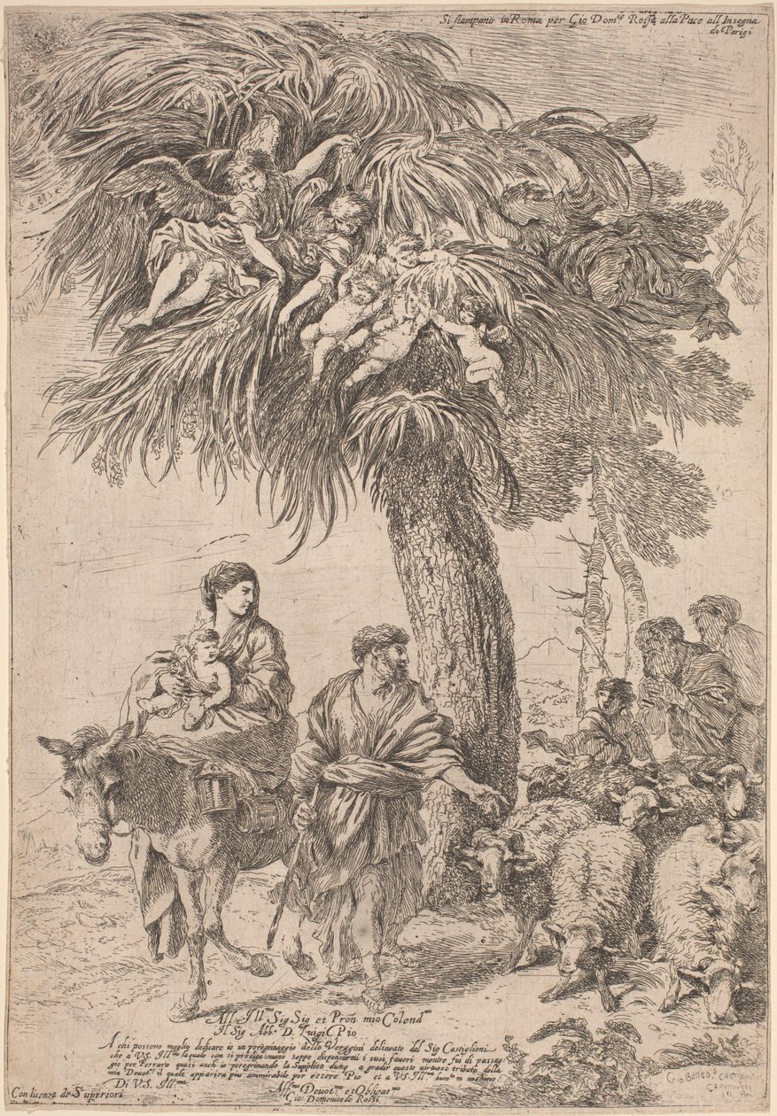 Ucieczka do Egiptu autorstwa Giovanni Benedetto Castiglione