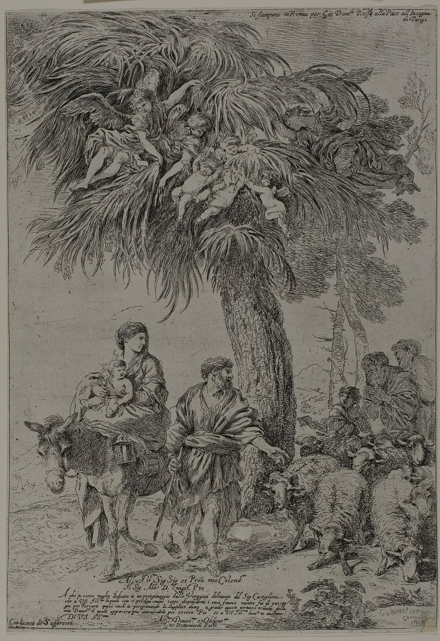 Ucieczka do Egiptu autorstwa Giovanni Benedetto Castiglione