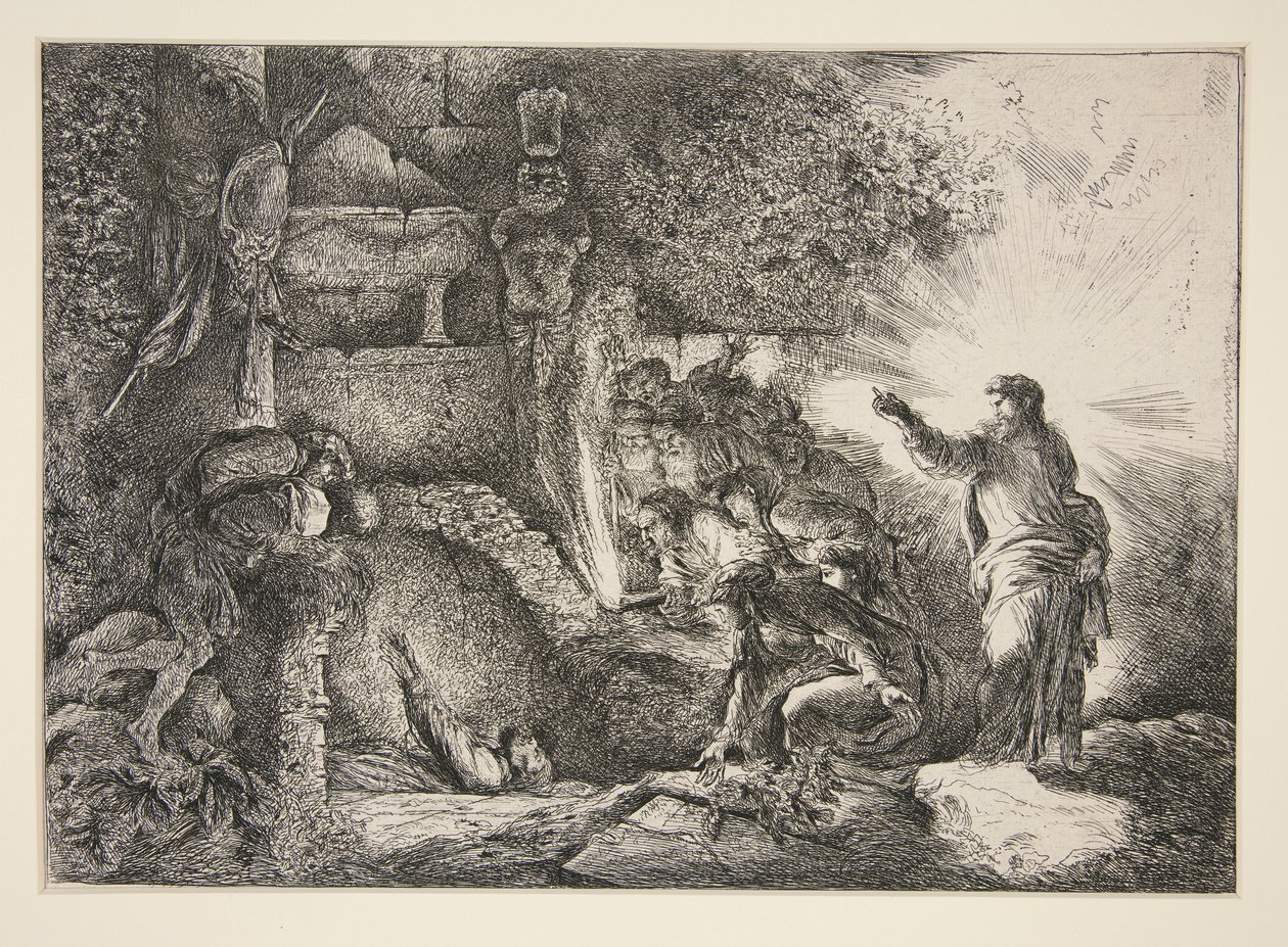 Wskrzeszenie Łazarza autorstwa Giovanni Benedetto Castiglione