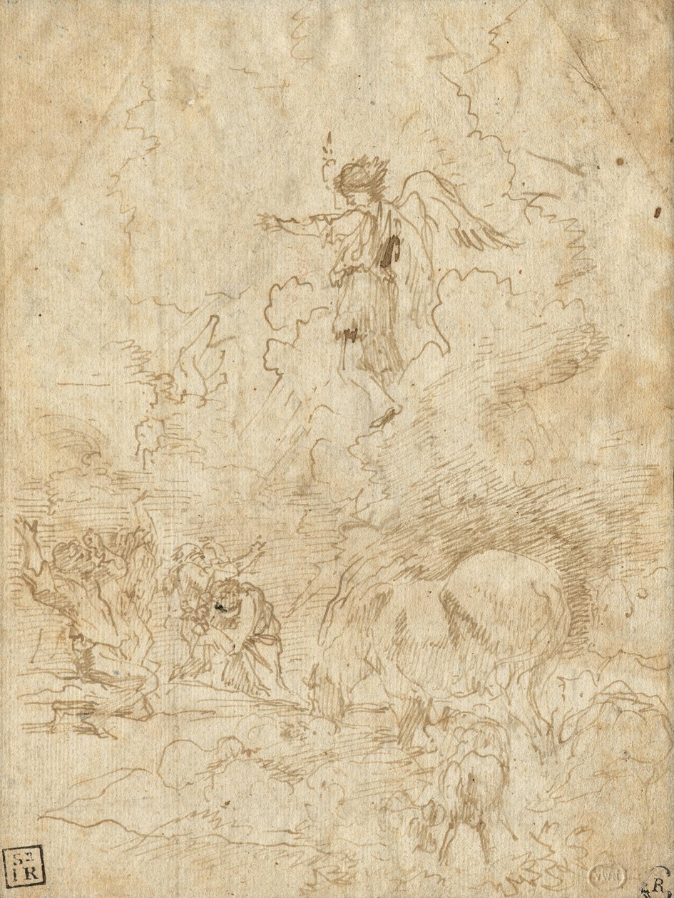 Ogłoszenie dla pasterzy autorstwa Giovanni Benedetto Castiglione