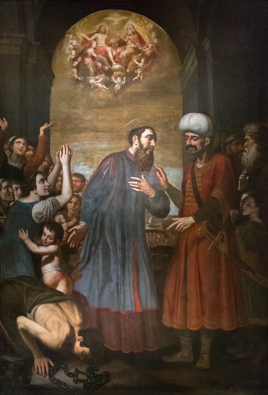 Święty Paulin uwalnia niewolnika autorstwa Giovanni Bernardino Azzolini