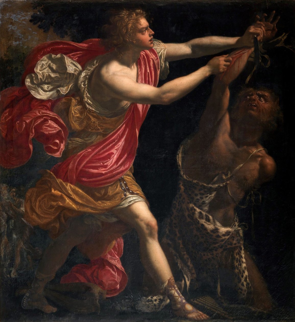 Przypisywany Giovanniemu Bilivertowi - Apollo chłostający Marsyasa, 1630 c autorstwa Giovanni Biliverti