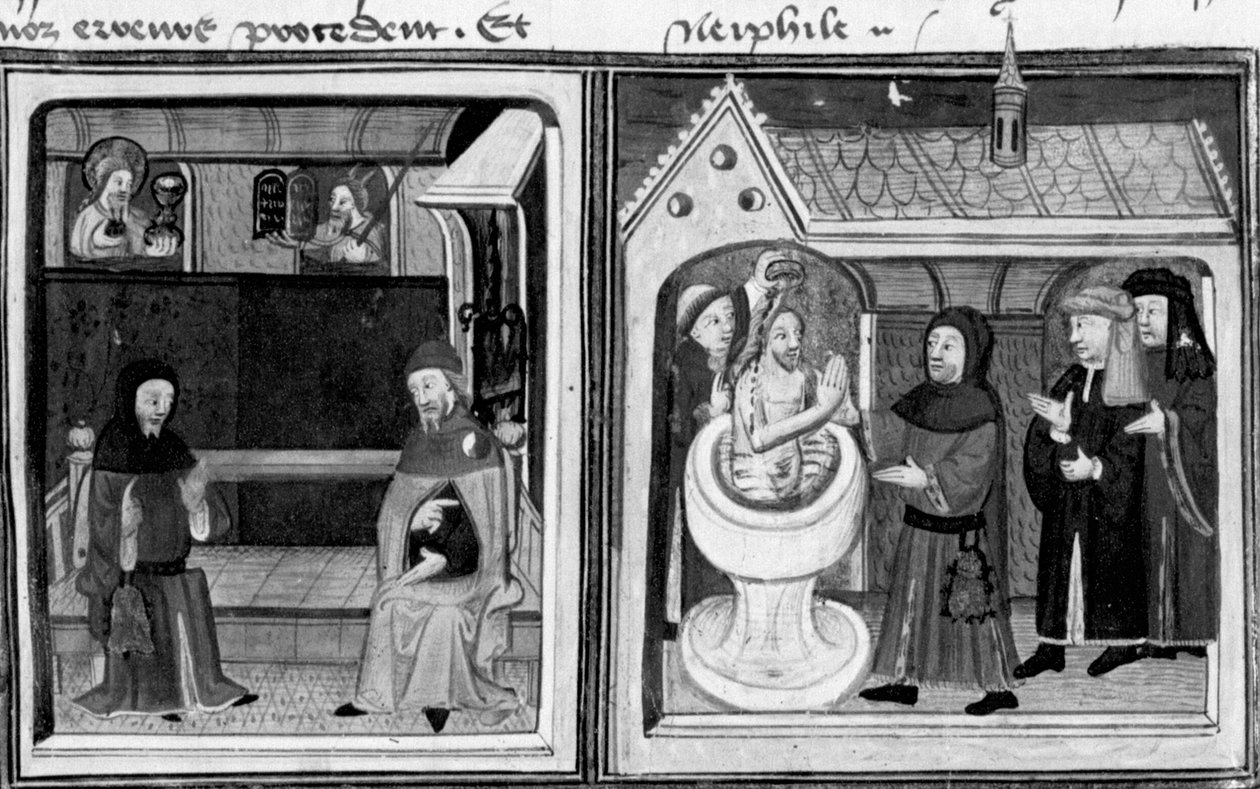 Dekameron, Giannotto nawraca Żyda Abrahama; chrzest Abrahama Dzień pierwszy, opowiadanie 2. autorstwa Giovanni Boccaccio