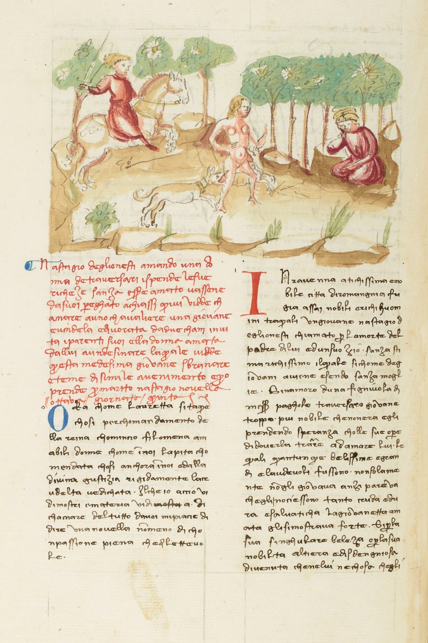 Dekameron, Piekielne łowy - Wizja Nastagia degli Onesti , Piąty dzień, opowiadanie 8. autorstwa Giovanni Boccaccio