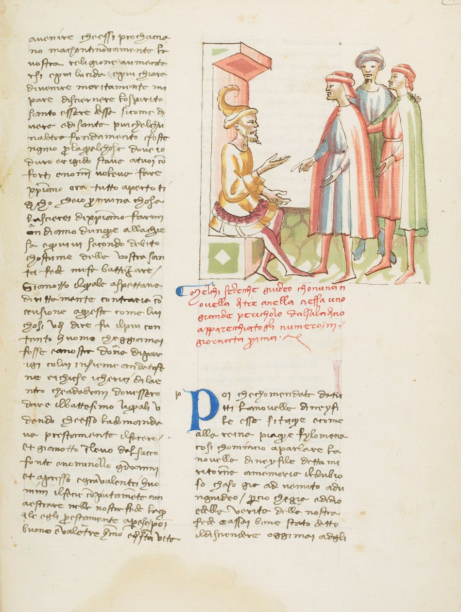 Dekameron, Przypowieść o trzech pierścieniach - Saladyn i Melchizedech z Aleksandrii, Pierwszy dzień, opowiadanie 3. autorstwa Giovanni Boccaccio