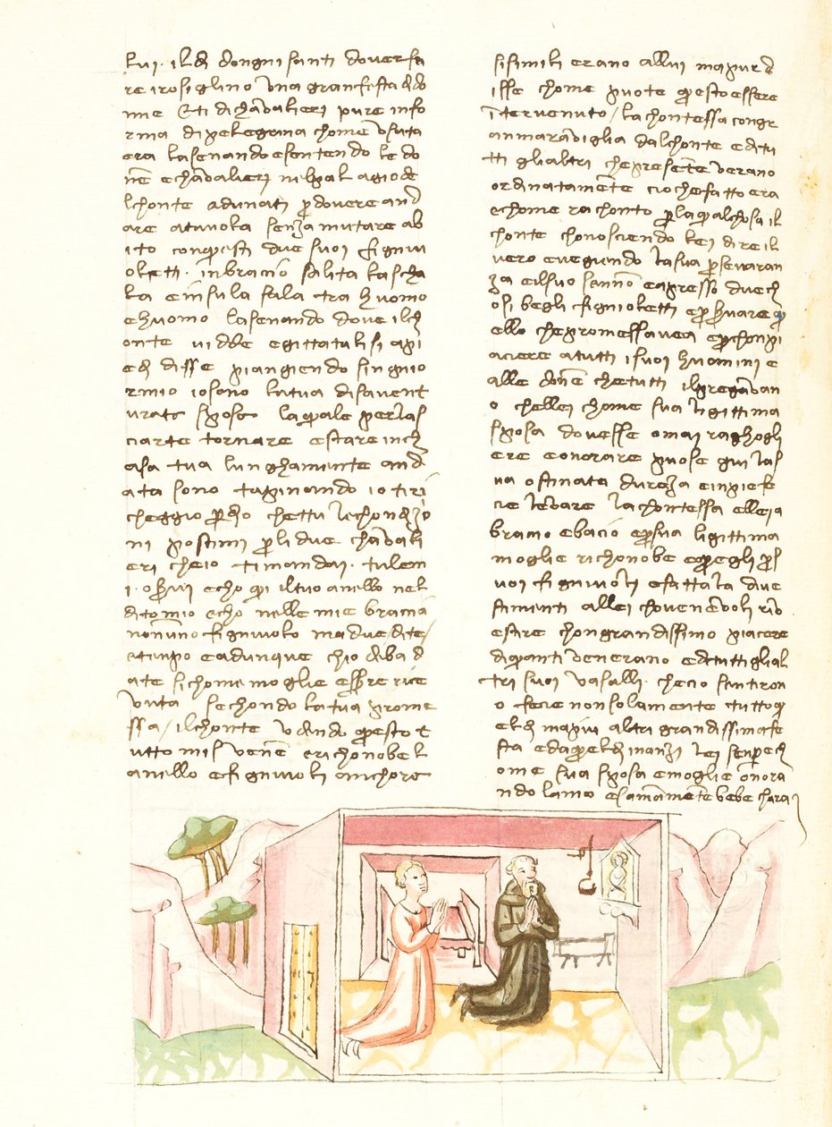 Dekameron, Niedyskretne klejnoty - modlitwa Alibecha i Rustico , Trzeci dzień, opowiadanie 10. autorstwa Giovanni Boccaccio