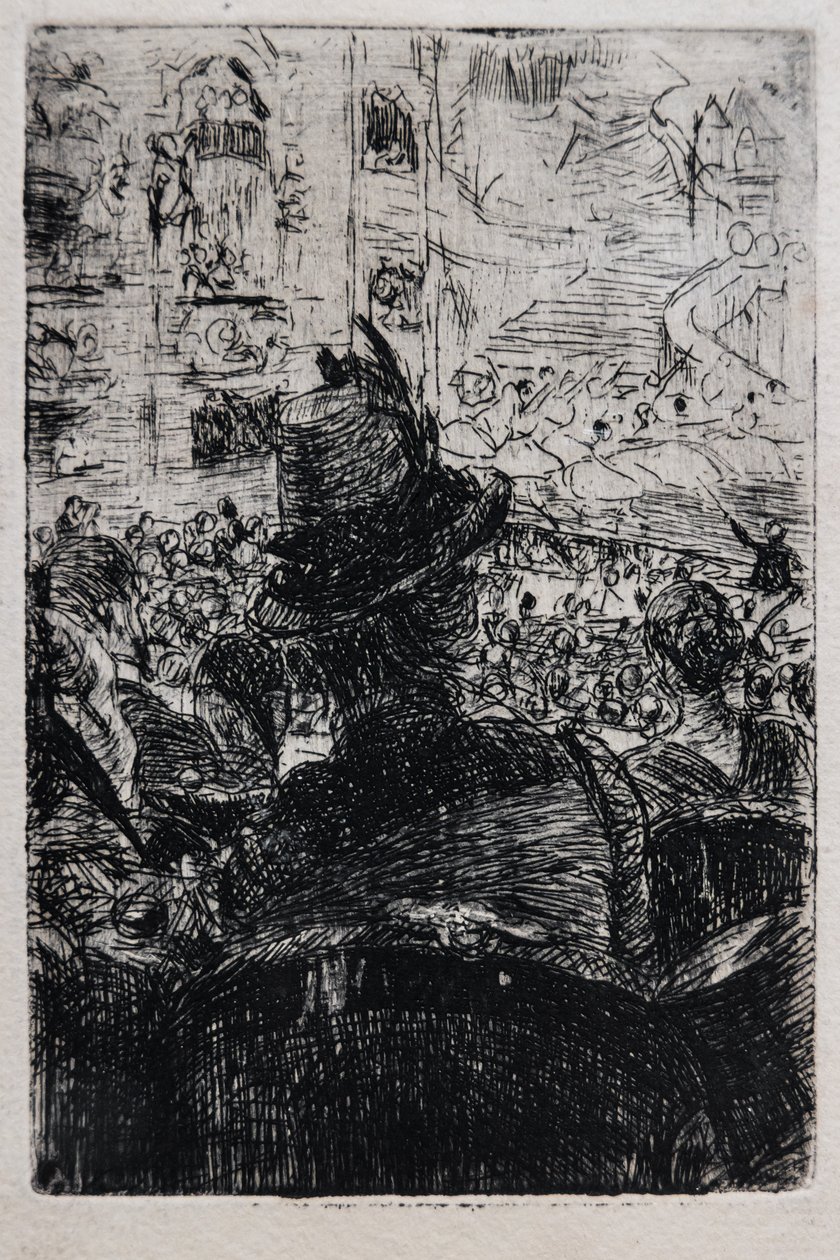 W Operze w Paryżu, ok. 1880 r. (Papier w paski) autorstwa Giovanni Boldini