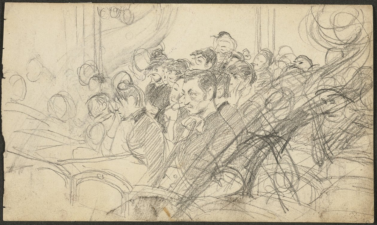 Publiczność w paryskim teatrze I autorstwa Giovanni Boldini