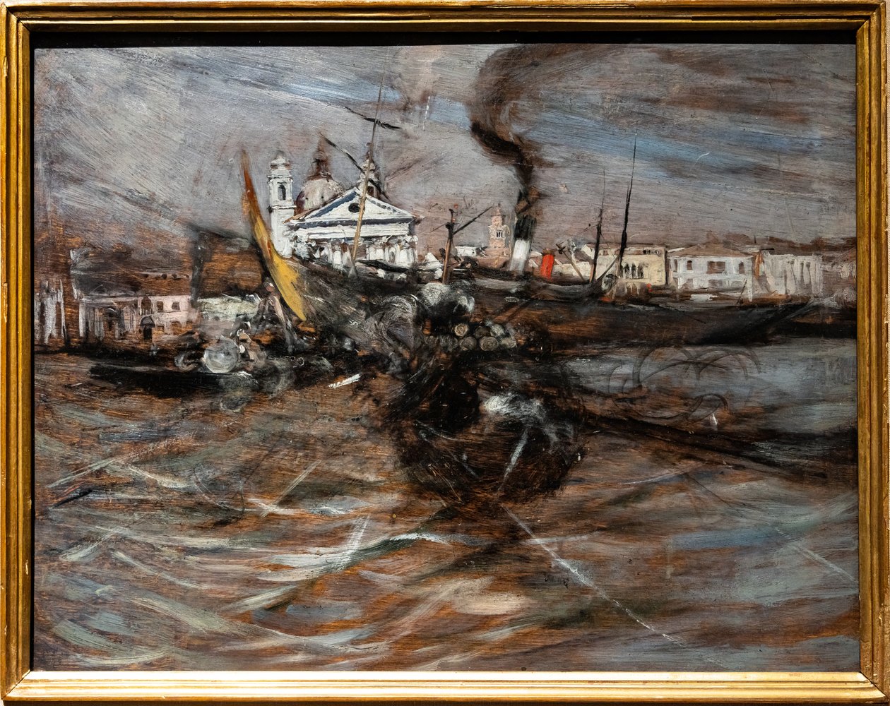 Łodzie w Wenecji autorstwa Giovanni Boldini