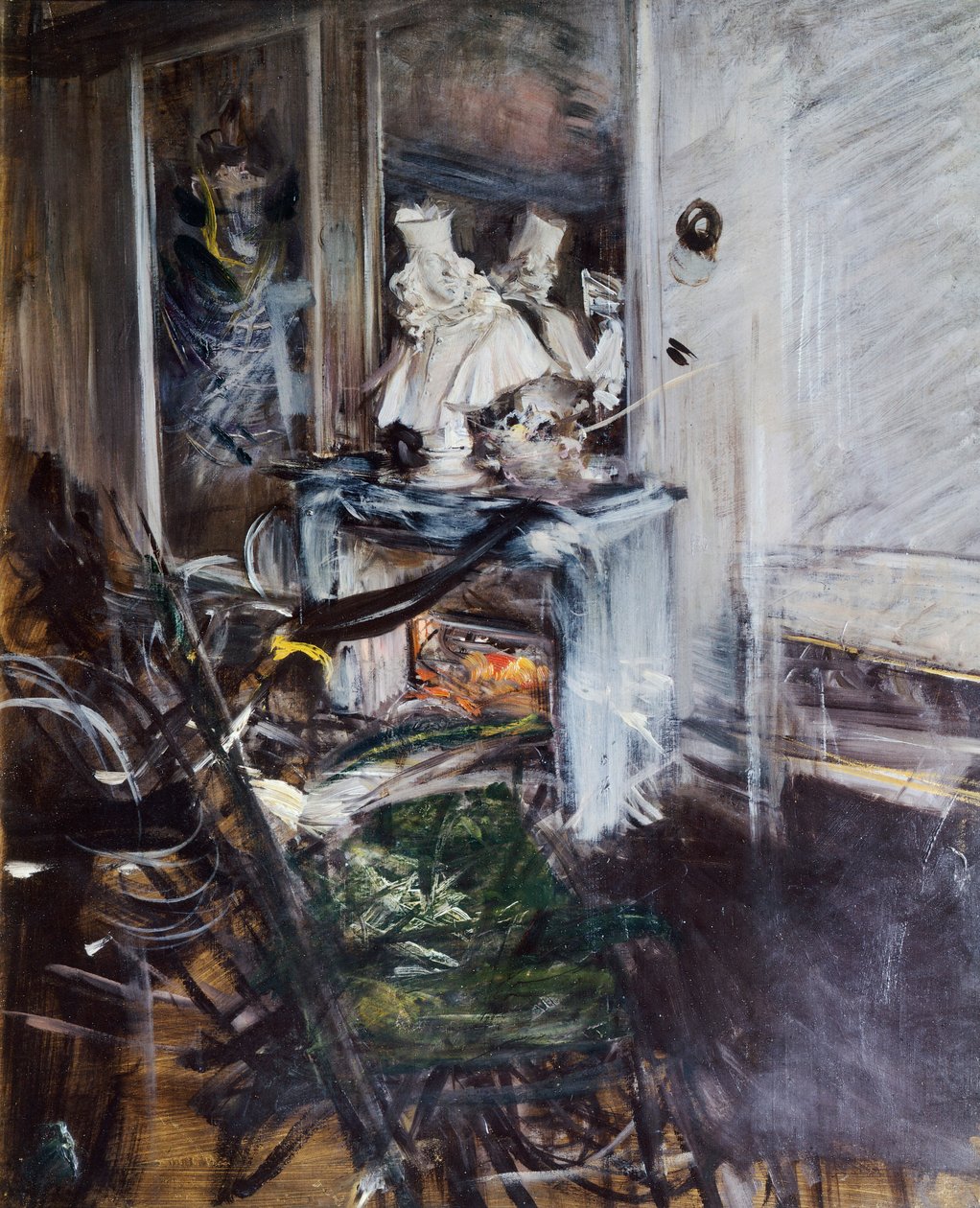 Kardynał Bernini w pokoju malarza – Giovanni Boldini (1842-1931), olej na płótnie, 53x46 cm autorstwa Giovanni Boldini