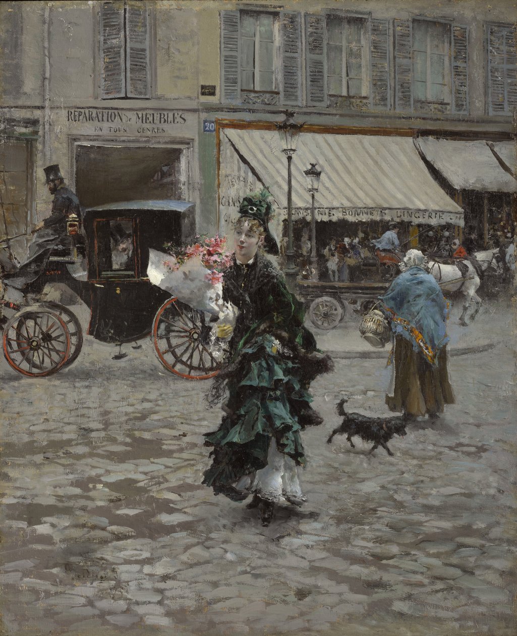 Przejście przez ulicę, 1873-75 autorstwa Giovanni Boldini