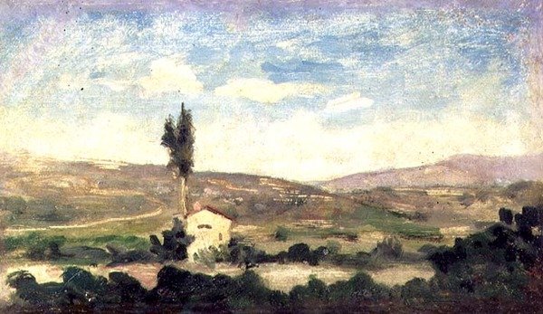 Krajobraz z topolą autorstwa Giovanni Boldini