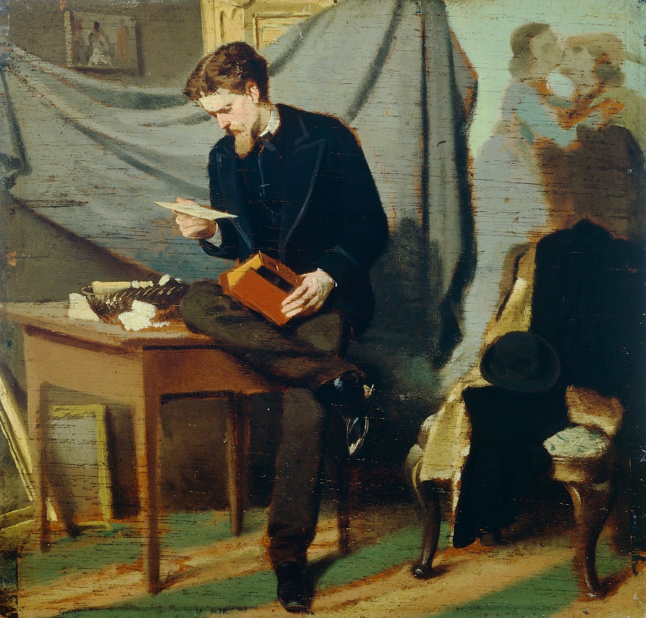 Autoportret Lanfrediniego, ok. 1866, autorstwa Giovanniego Boldiniego (1842-1931), olej na desce autorstwa Giovanni Boldini