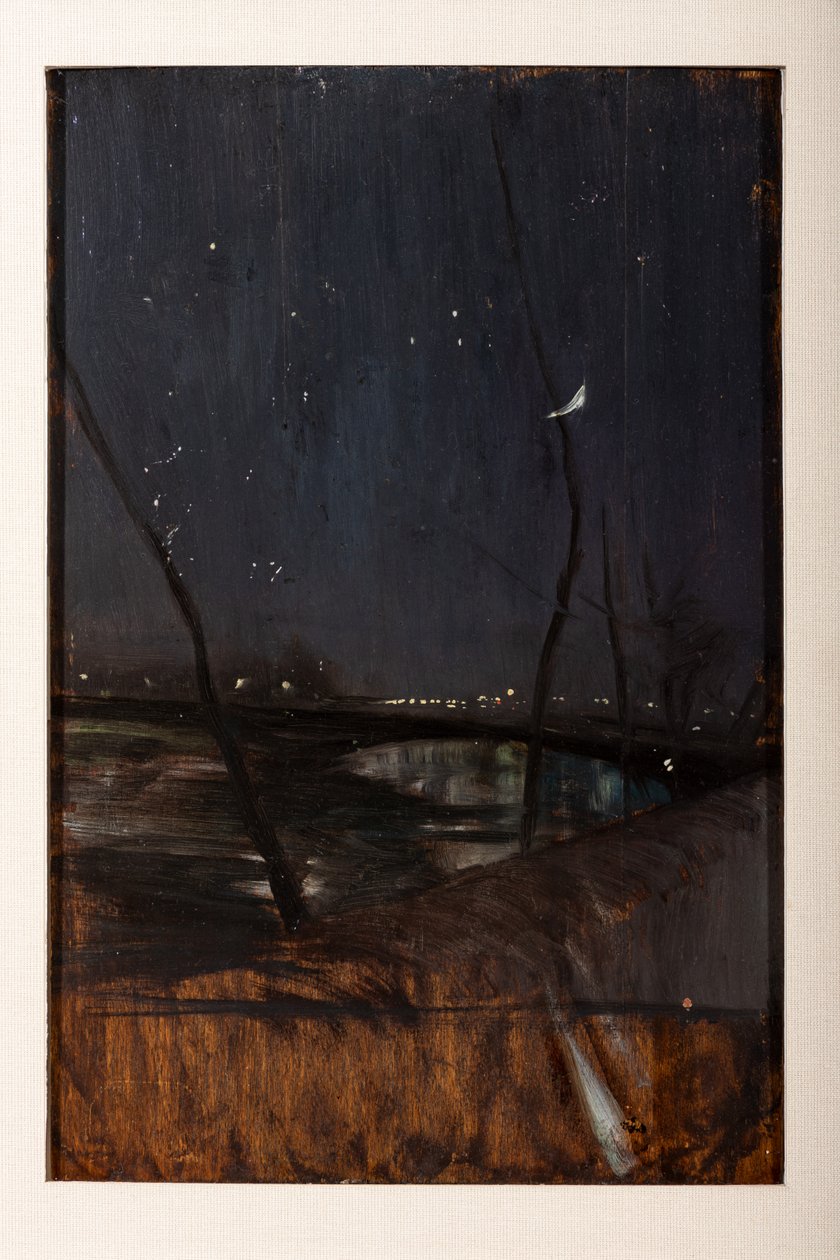 Nocturnal na Sekwanie (olej na panelu) autorstwa Giovanni Boldini