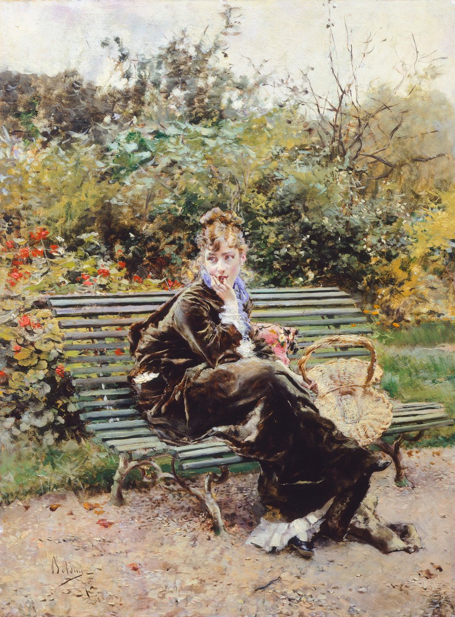 Na ławce w Bois, Hyde Park autorstwa Giovanni Boldini