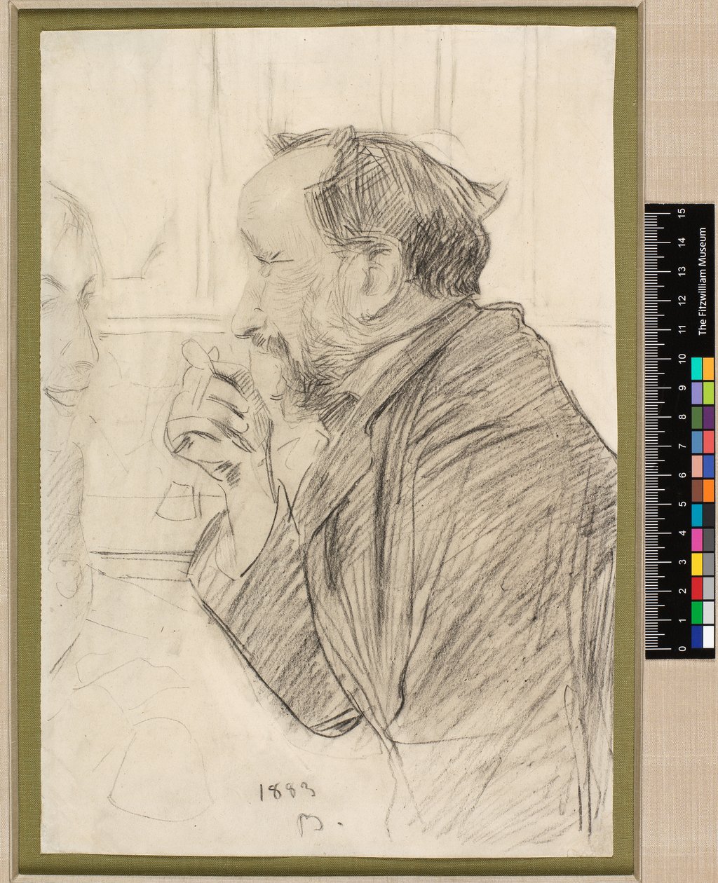 Portret Edgara Degasa przy kawiarnianym stoliku autorstwa Giovanni Boldini
