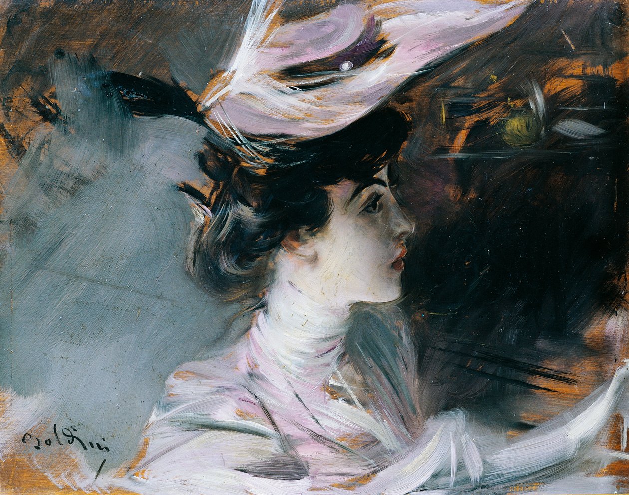 Portret Liny Cavalieri w nowym kapeluszu, autorstwa Giovanniego Boldini (1842-1931) autorstwa Giovanni Boldini