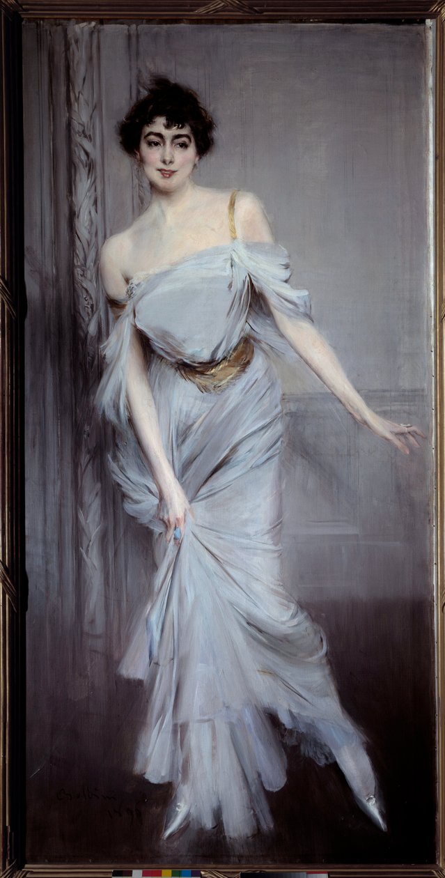 Portret Madame Charlesa Maxa. Obraz Boldiniego (1842 - 1931) autorstwa Giovanni Boldini