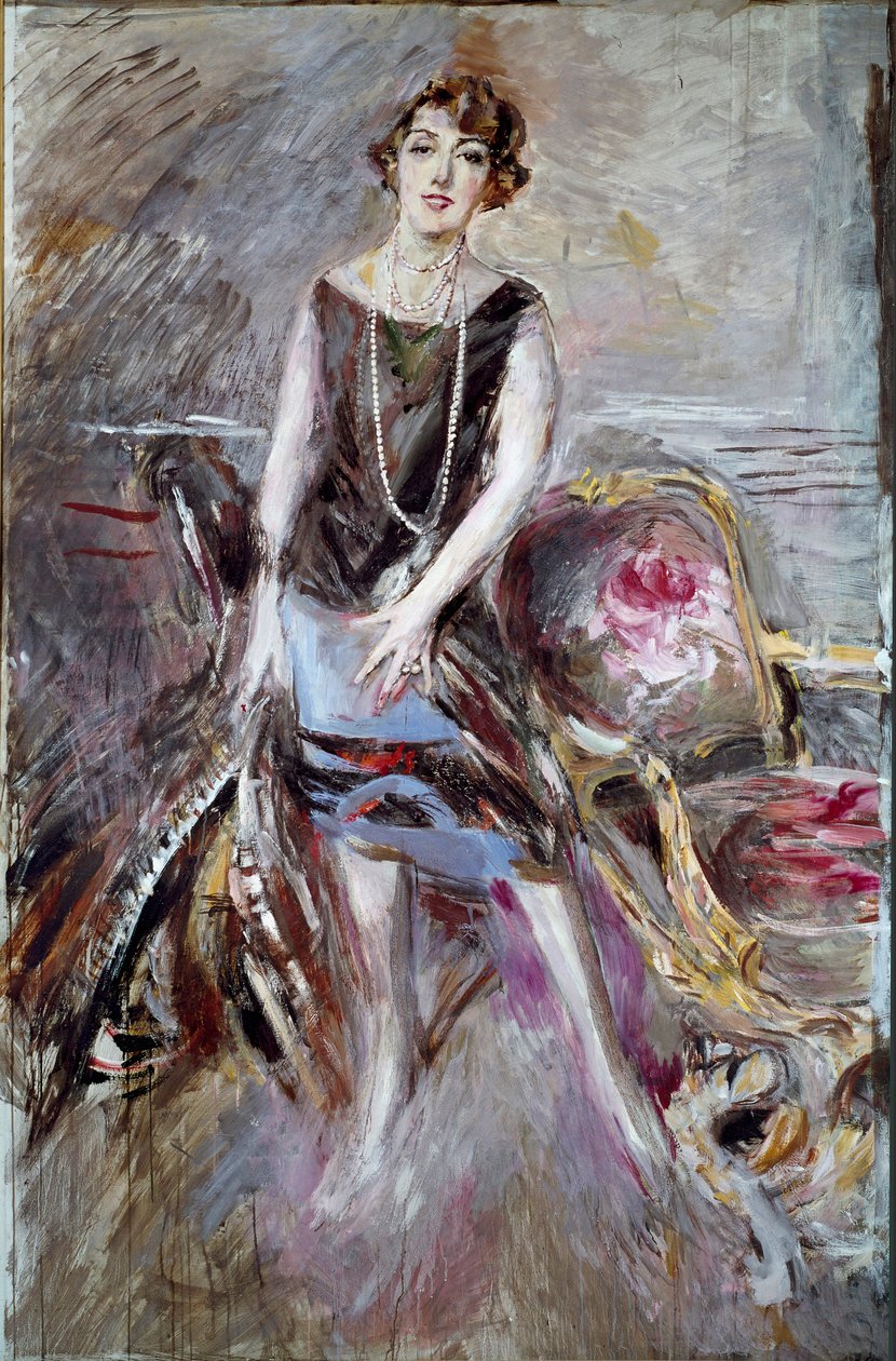Portret Madame Corbitt Stokrotka jak na szalone lata. Obraz Giovanniego Boldiniego (1842-1931) 1925 Nd. 185x122 cm kolekcja Pistoia Boldini autorstwa Giovanni Boldini