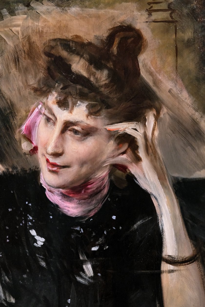 Portret Madame Veil Picard, detal autorstwa Giovanni Boldini