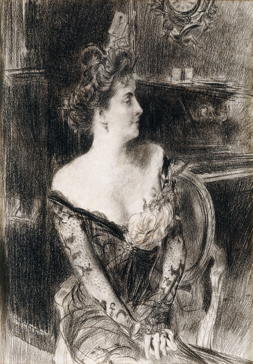 Portret Madame X, ok. 1901-1902 autorstwa Giovanni Boldini