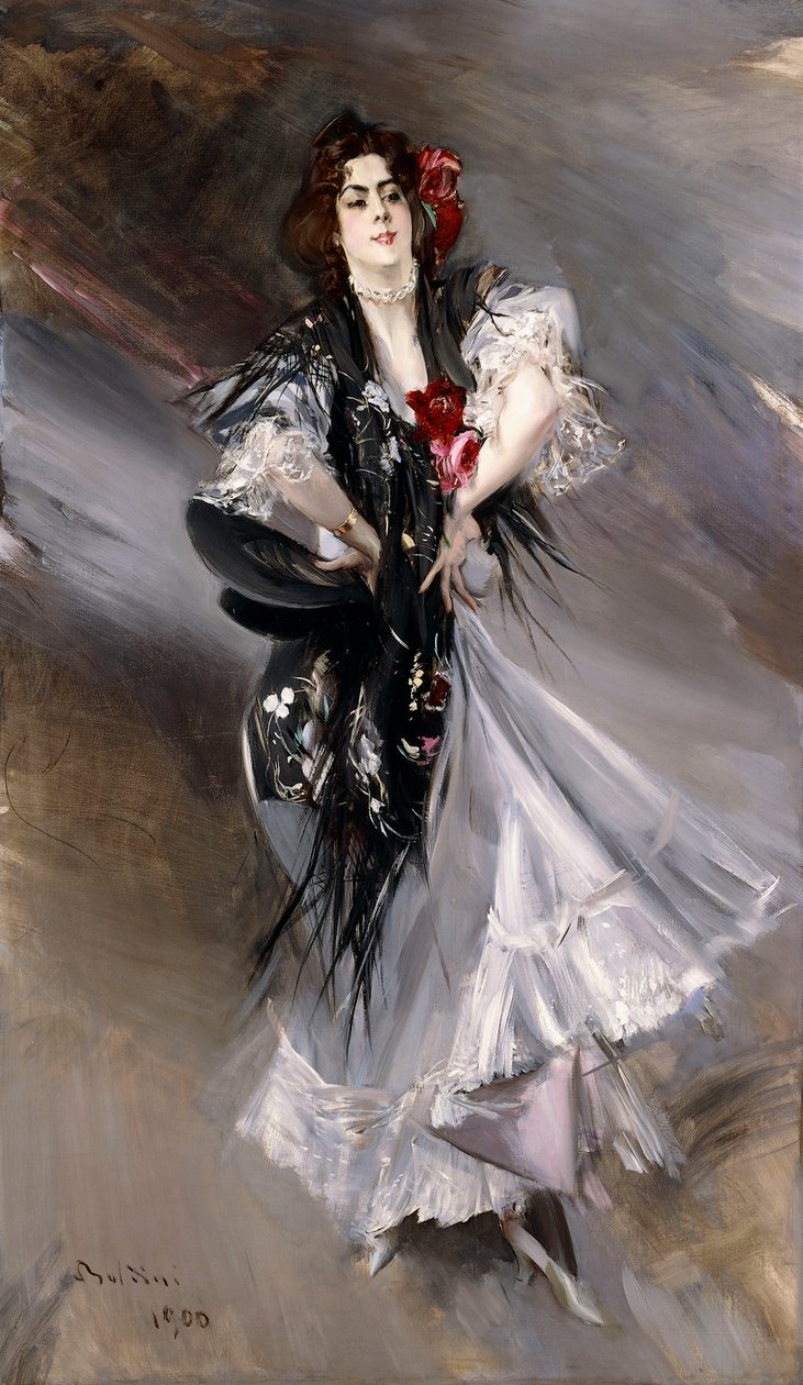 Portret Anity de la Feria, hiszpańskiej tancerki, 1900 autorstwa Giovanni Boldini