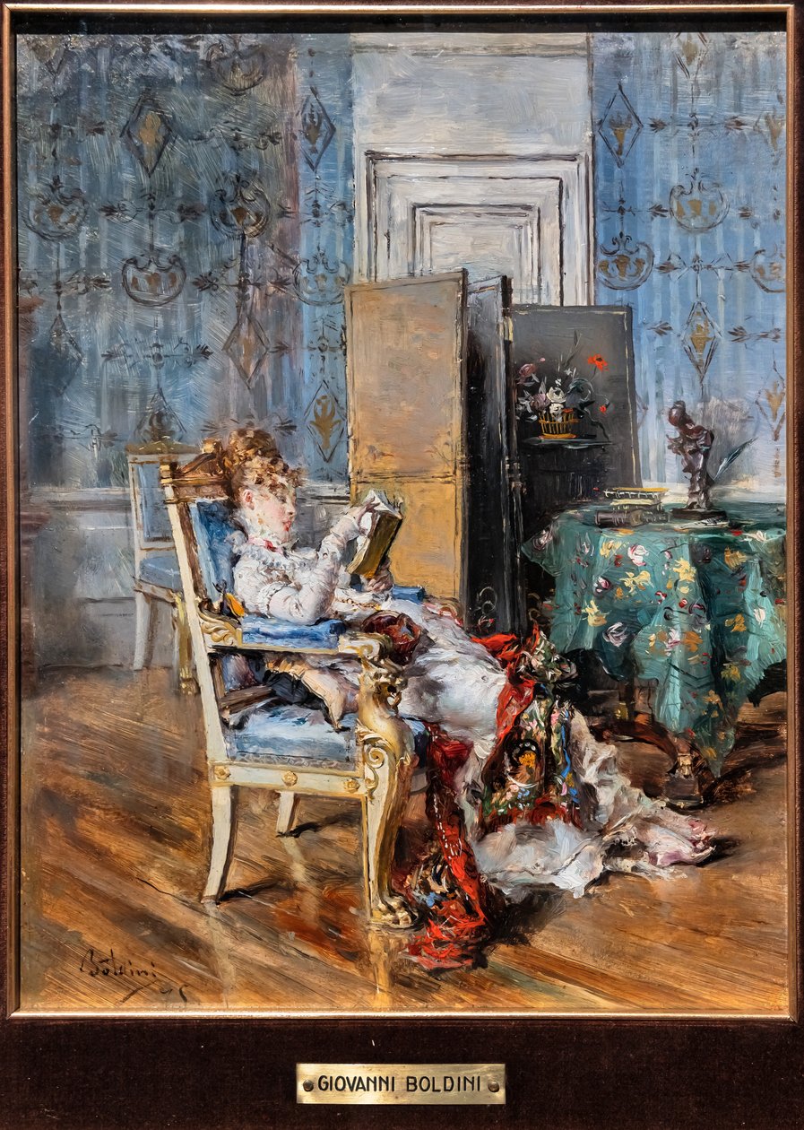 Czytająca kobieta autorstwa Giovanni Boldini