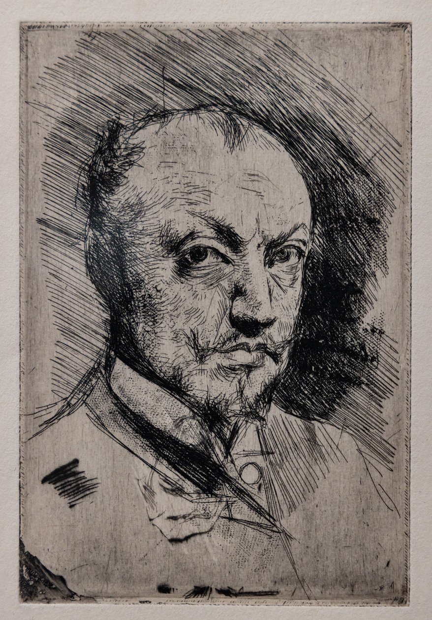 Autoportret, ok. 1890 r. (sucha igła, ruletka i akwaforta na papierze) autorstwa Giovanni Boldini