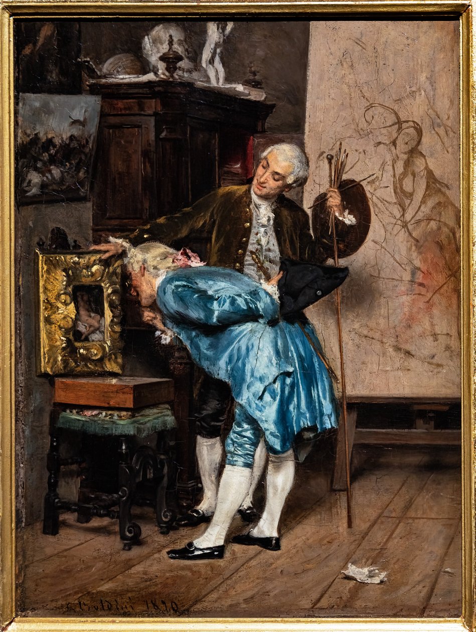 Miłośnik sztuki autorstwa Giovanni Boldini