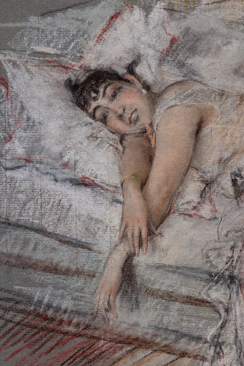 Hrabina Rasty w łóżku, detal autorstwa Giovanni Boldini