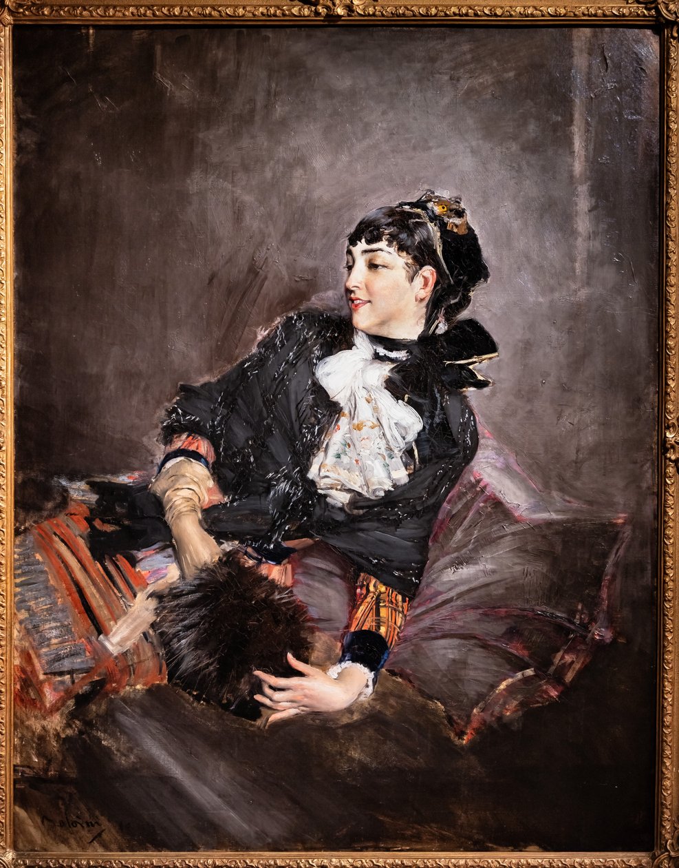Hrabina Rasty na sofie autorstwa Giovanni Boldini