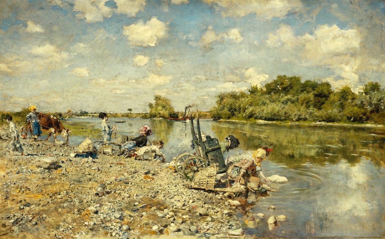 Pranie; La Lavandaie, 1874 autorstwa Giovanni Boldini